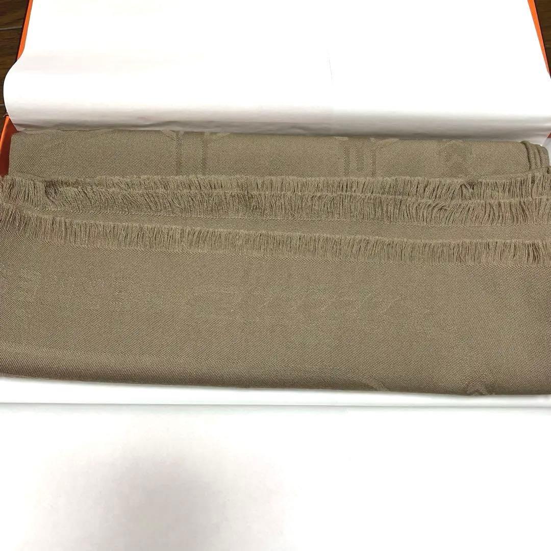 HERMES　マフラー　　ストール　カシミヤ100 トープ定価以下　新品