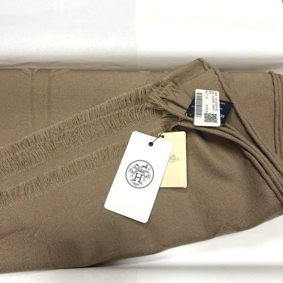 HERMES　マフラー　　ストール　カシミヤ100 トープ定価以下　新品