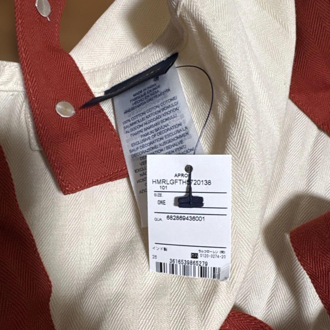 新品　Ralph Lauren クロスバックエプロン クリーム　送料無料