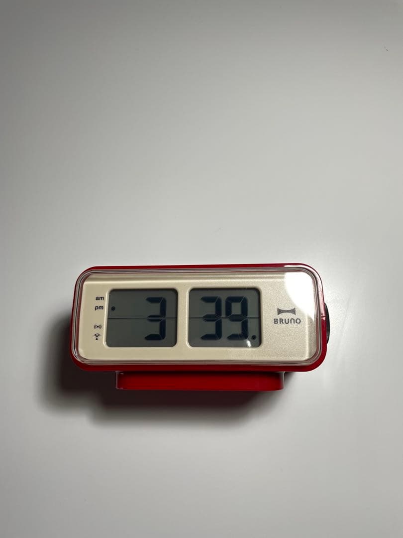 BRUNO LCD レトロアラームクロック S レッド 赤 置き時計