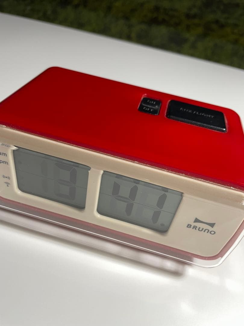 BRUNO LCD レトロアラームクロック S レッド 赤 置き時計
