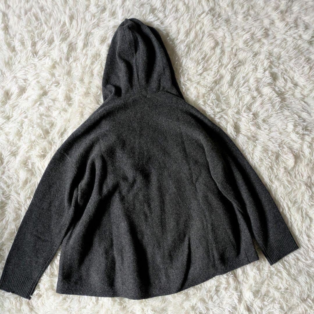 ゆー様新品タグ付き UNTITLED ウールカシミヤ フーデッドニットジャケット
