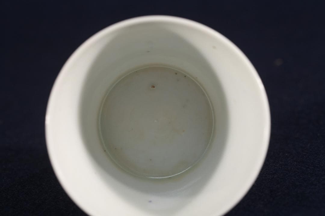334　古伊万里染付輪太線猪口　無疵美品　江戸中期