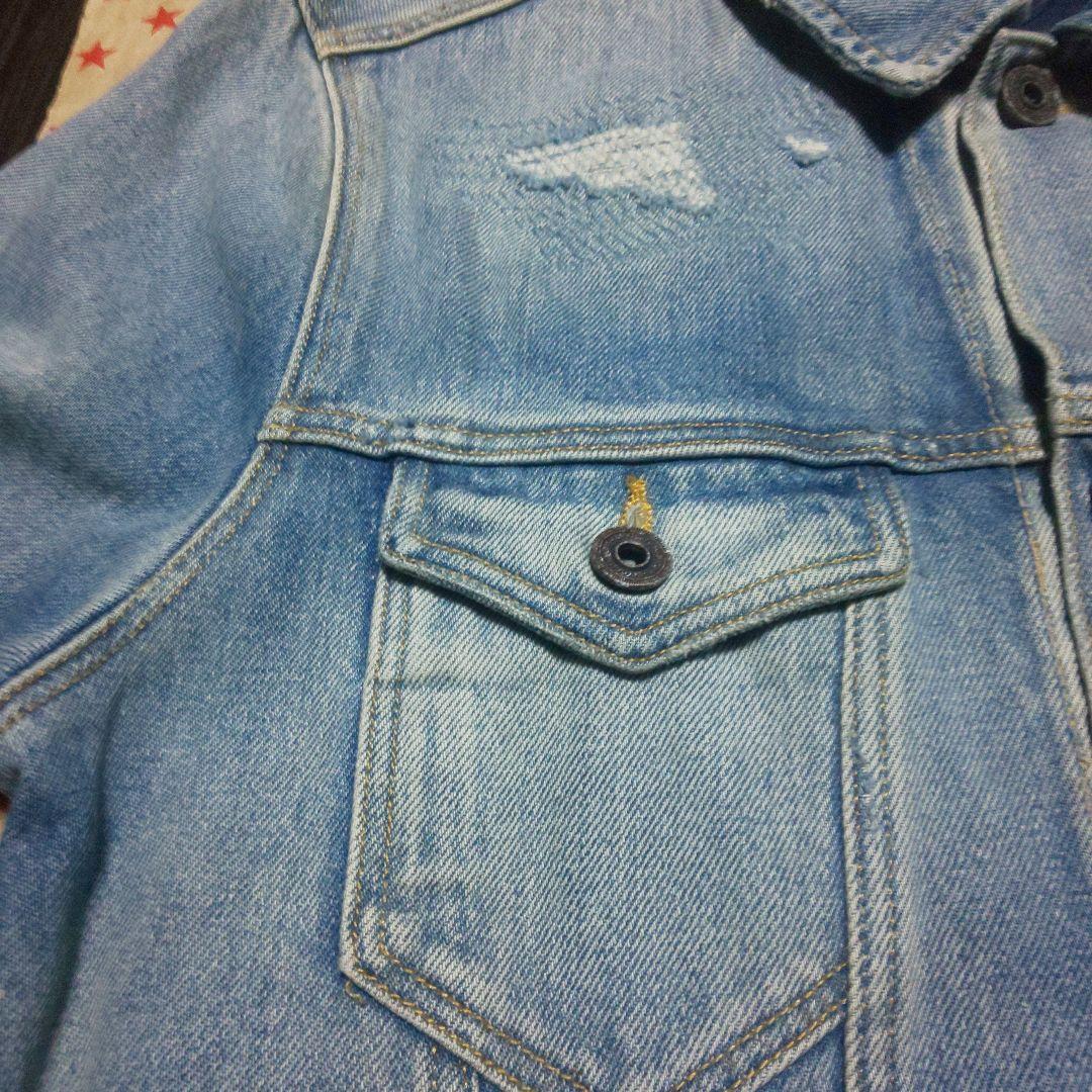 新品SCOTCH&SODA ピンバッジ付き付きダメージ加工デニムジャケット