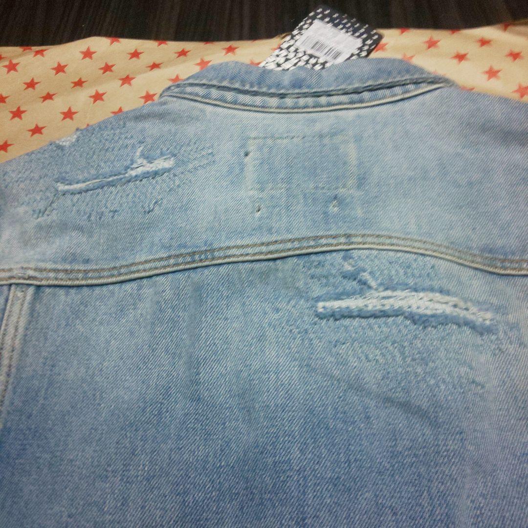 新品SCOTCH&SODA ピンバッジ付き付きダメージ加工デニムジャケット