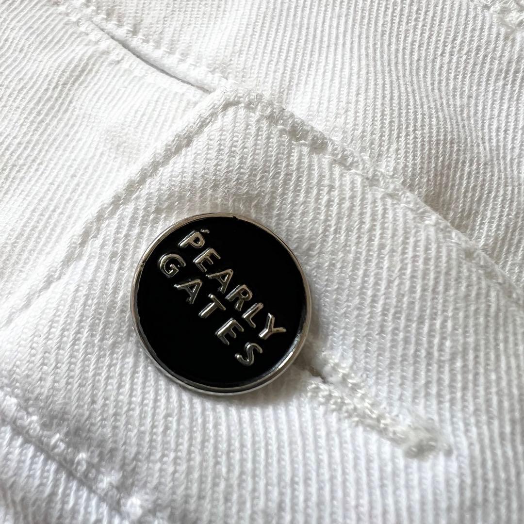Pearly gates パーリーゲイツ　ゴルフパンツ　ズボン　ロゴ刺繍　白　L
