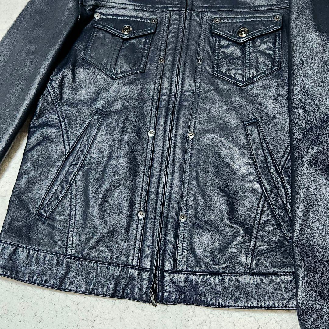 美品✨️ A.S.M レザージャケット シングルライダース ラムレザー 本革