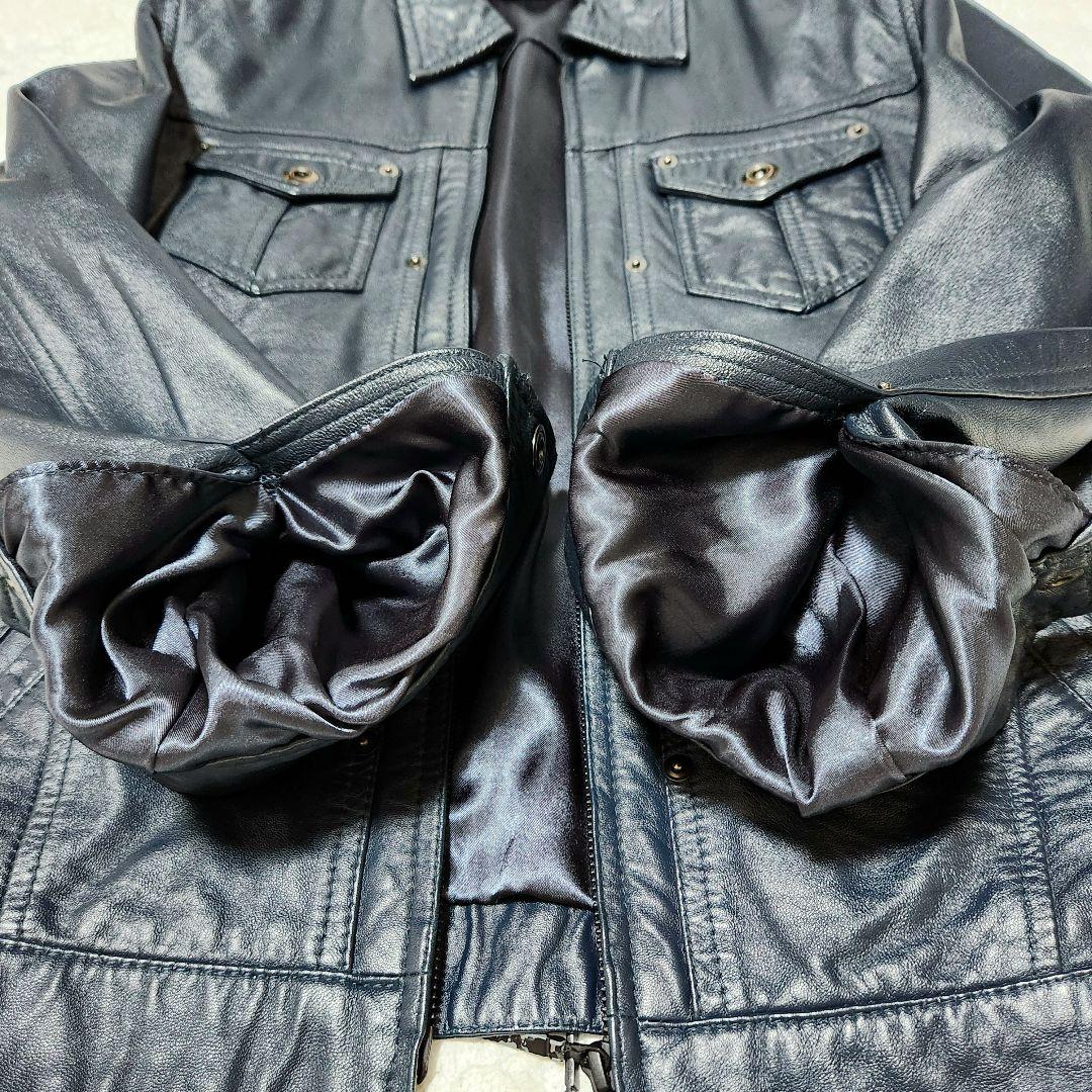 美品✨️ A.S.M レザージャケット シングルライダース ラムレザー 本革