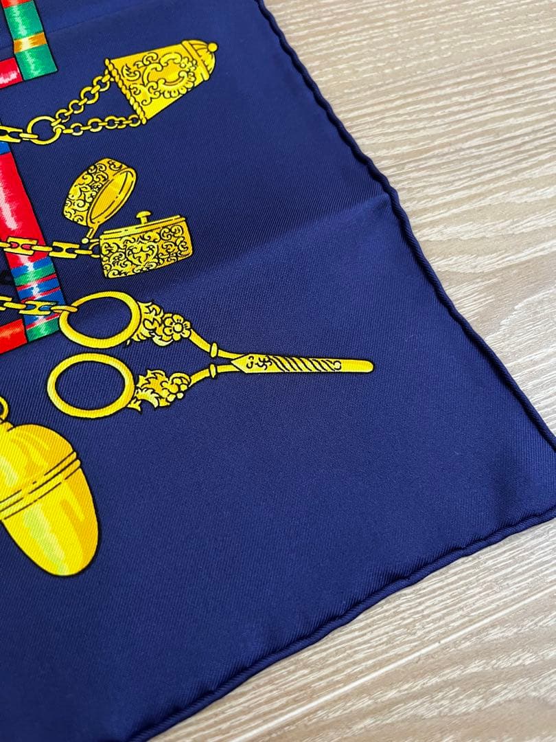 未使用品☆HERMES Pelile main カレ90 エルメス スカーフ