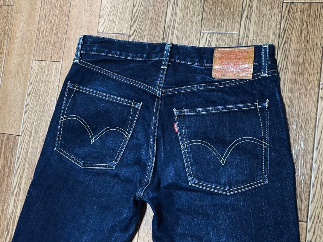 【美品】Levi's リーバイス502 セルビッチ赤耳W32 濃紺 日本製