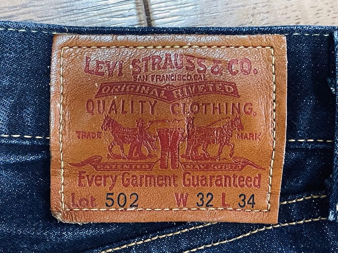 【美品】Levi's リーバイス502 セルビッチ赤耳W32 濃紺 日本製