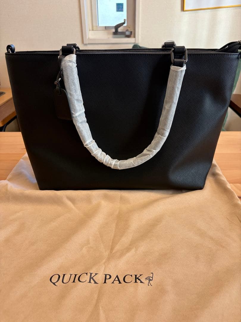 QUICK PACK ブラック トートバッグ
