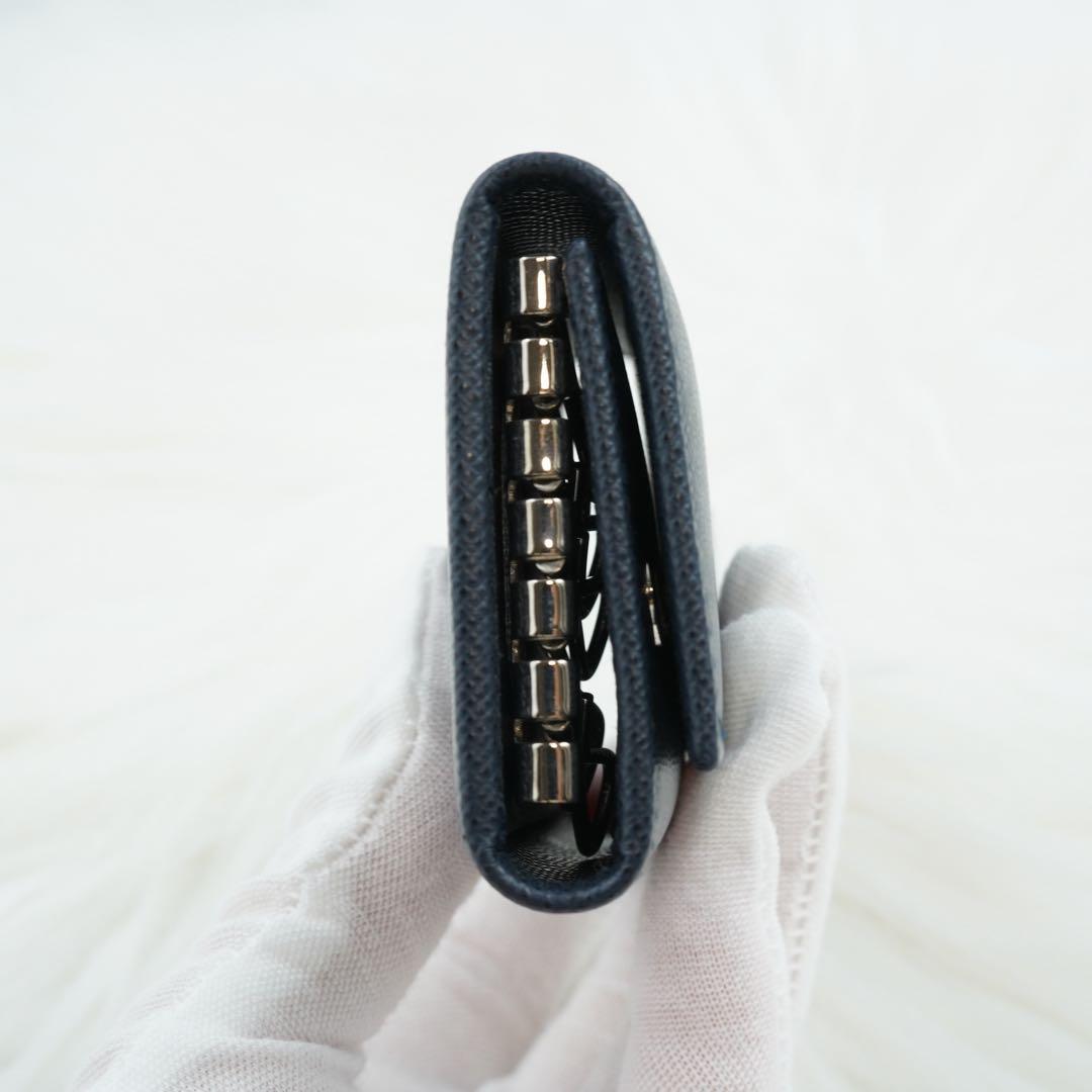 新品未使用品　箱・カード付き　PRADA プラダ　キーケース　サフィアーノレザー
