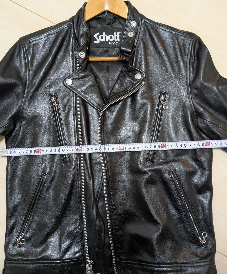 S*e様 Schott ブラック ダブルライダースジャケット M