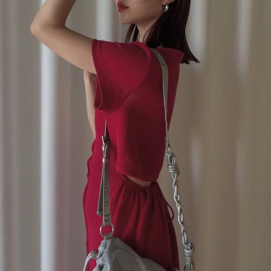 2025 アメリ MEDI 2WAY COTTON MESH DRESS