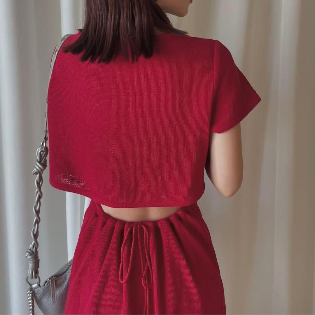 2025 アメリ MEDI 2WAY COTTON MESH DRESS