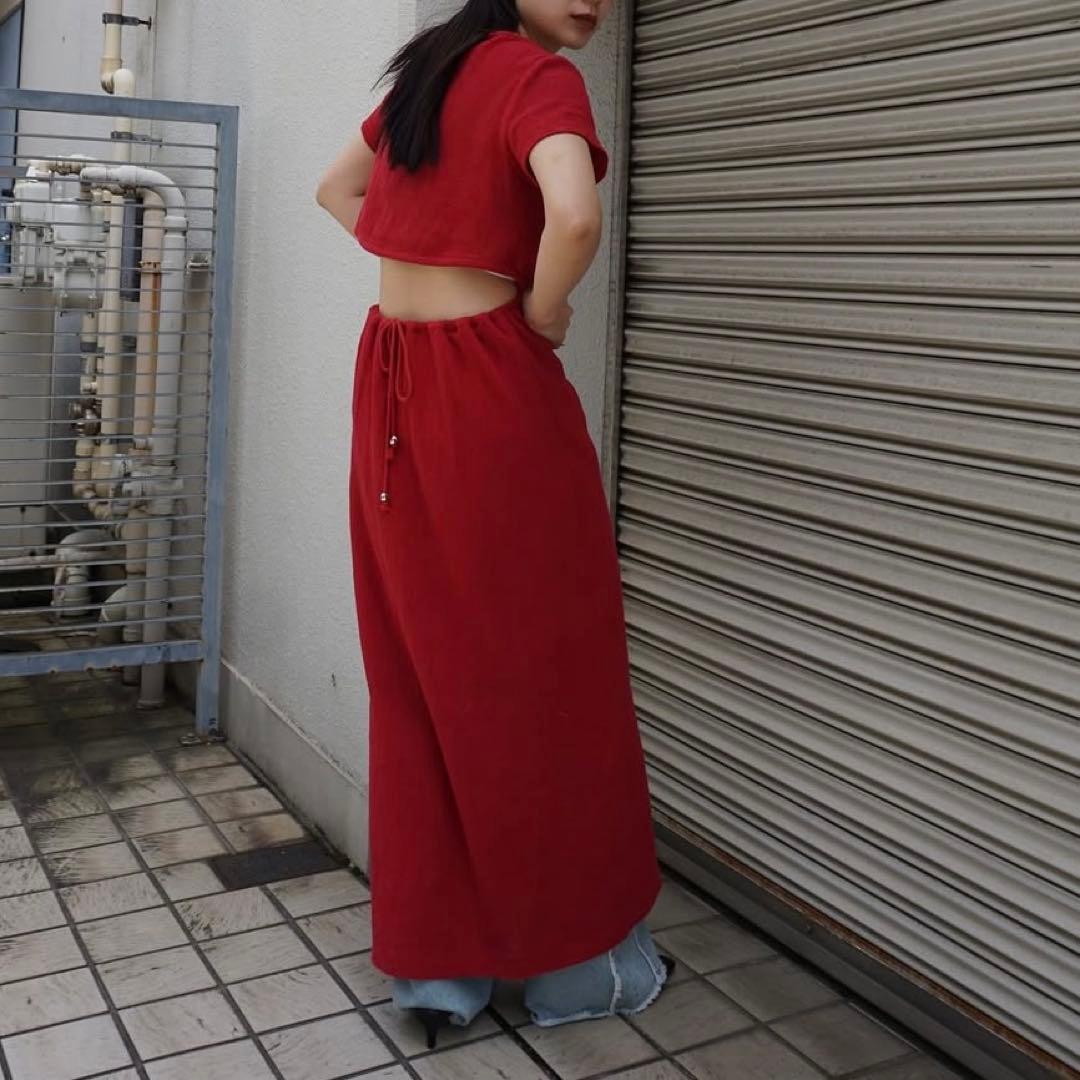 2025 アメリ MEDI 2WAY COTTON MESH DRESS
