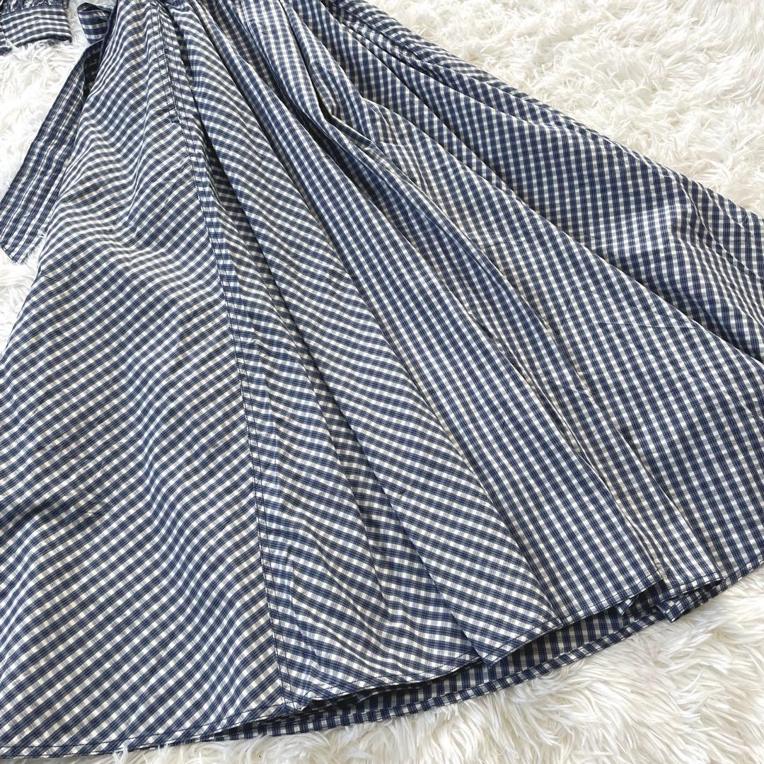 【美品】ポロラルフローレン ギンガムチェック ラップワンピース 中村アン着用