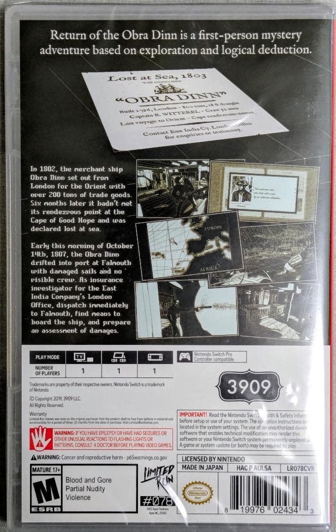 【新品・輸入版】[LRG] Return of the Obra Dinn