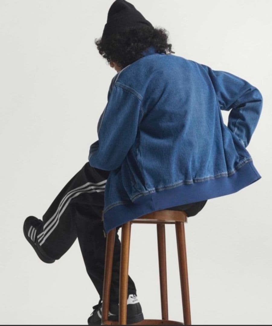 adidas デニムトラックジャケット ファイヤーバード