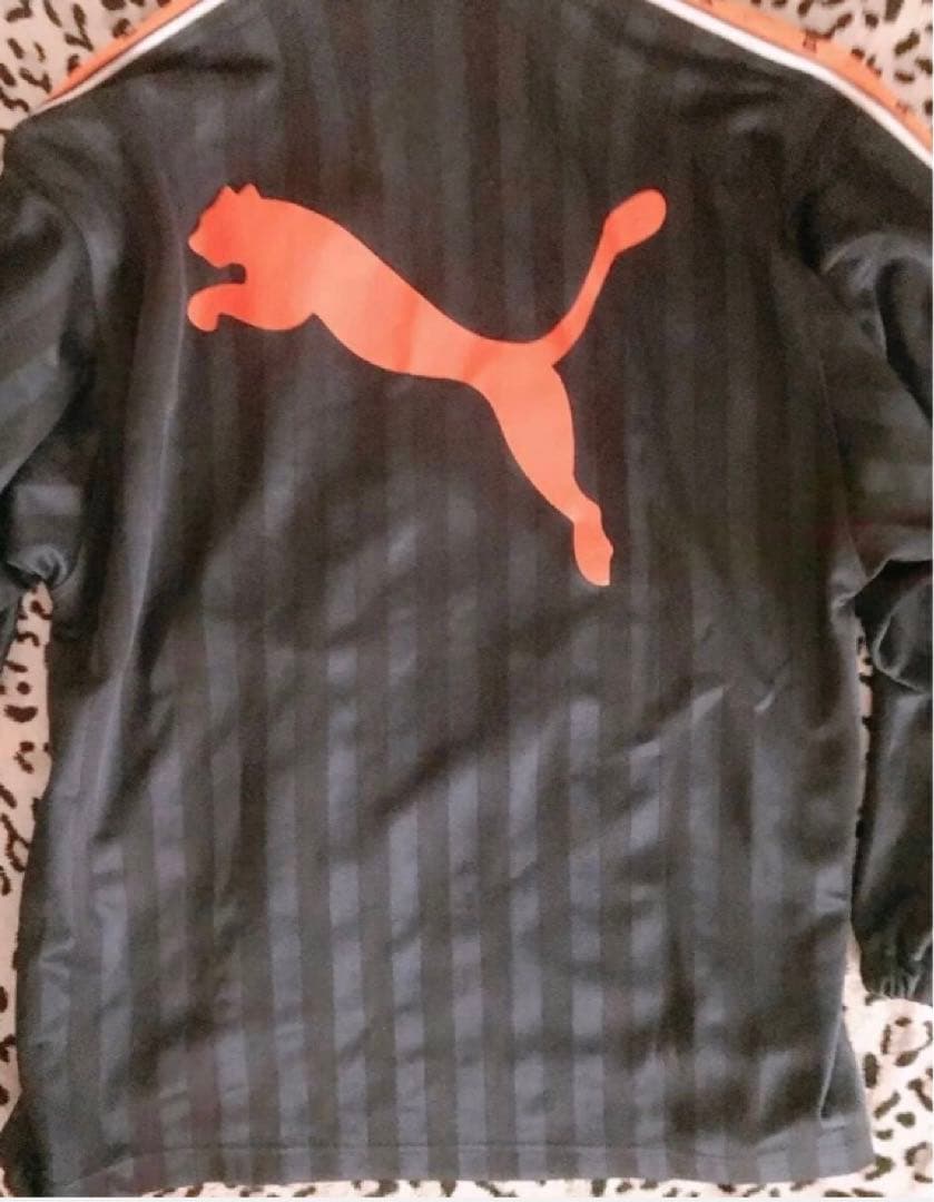 PUMA プーマ ジャージ 上下セットメンズネイビー オレンジ ストライプ レア