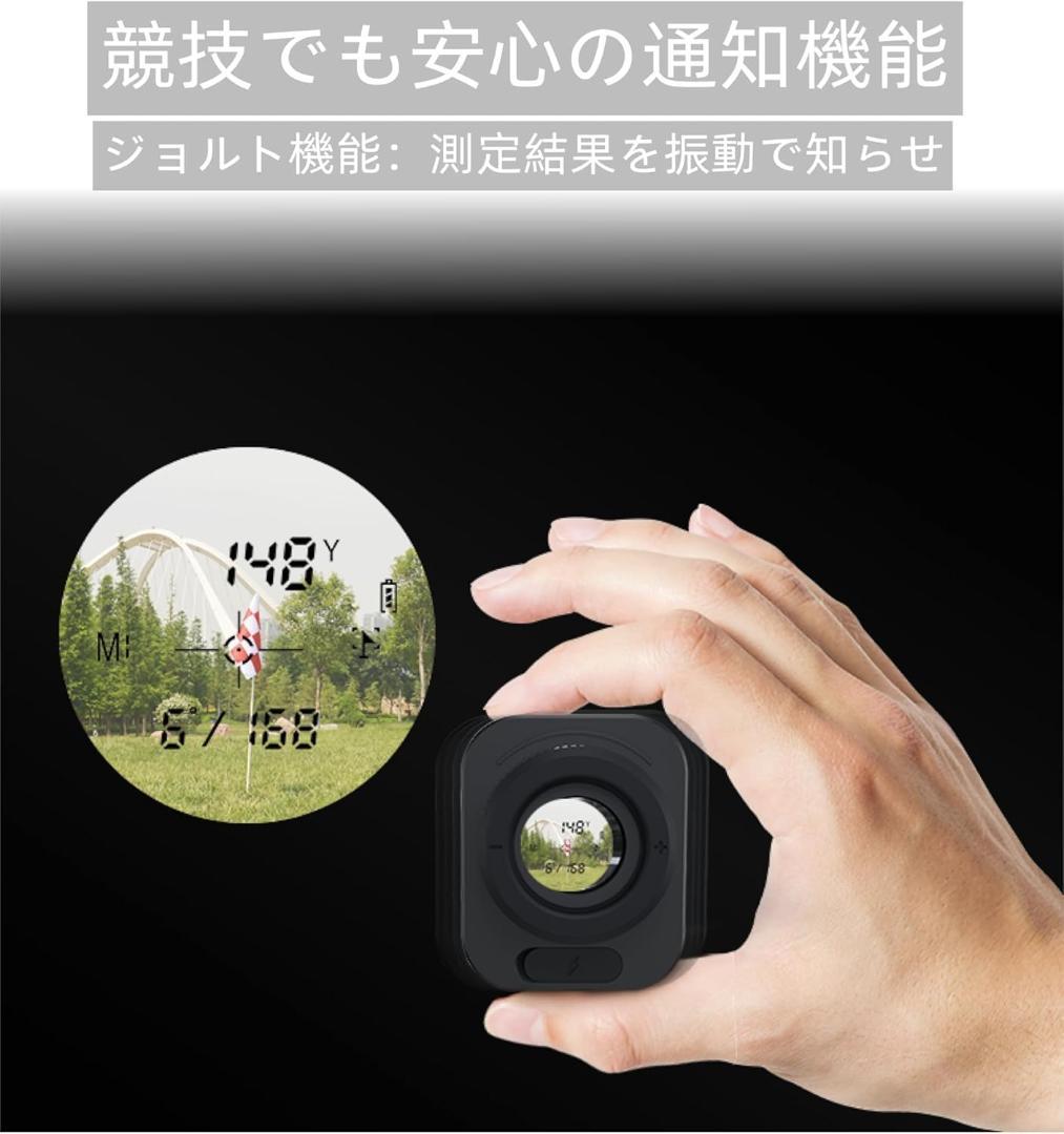 ゴルフ レーザー距離計 超小型 単眼 1000M対応 ブラック 新品 モデル