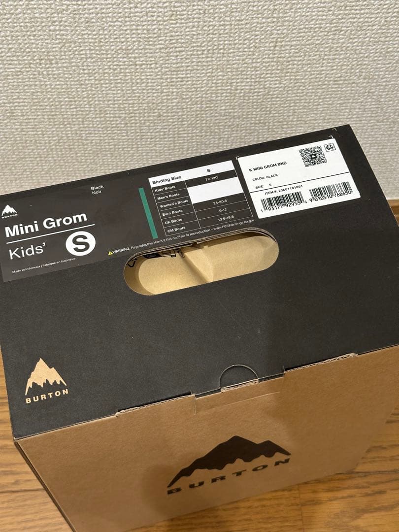 キッズ Burton ミニグロム ディスク スノーボードバインディング