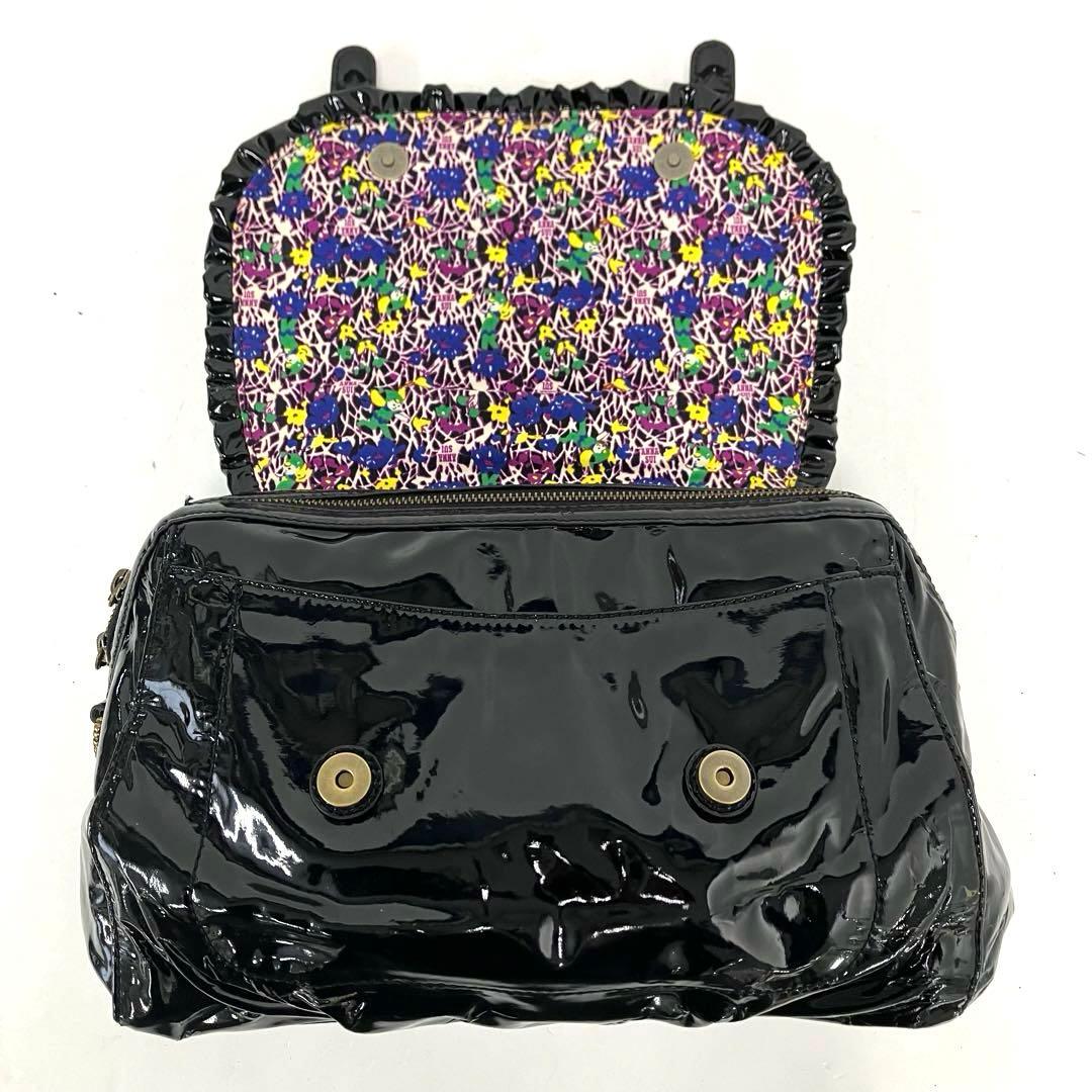 大人気☆ANNA SUI☆アナスイ☆ハンドバッグ☆3way☆エナメル☆ブラック！