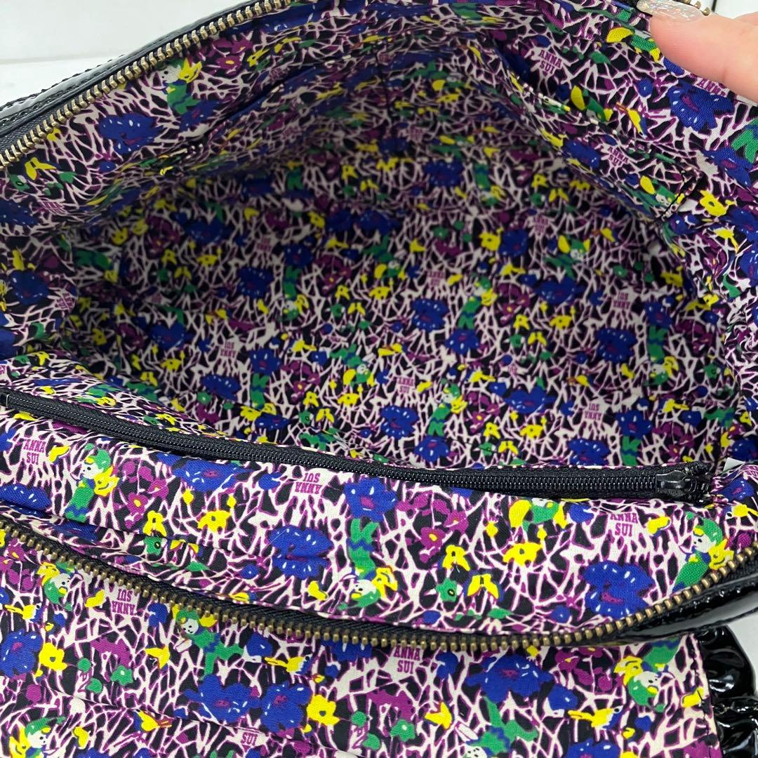 大人気☆ANNA SUI☆アナスイ☆ハンドバッグ☆3way☆エナメル☆ブラック！