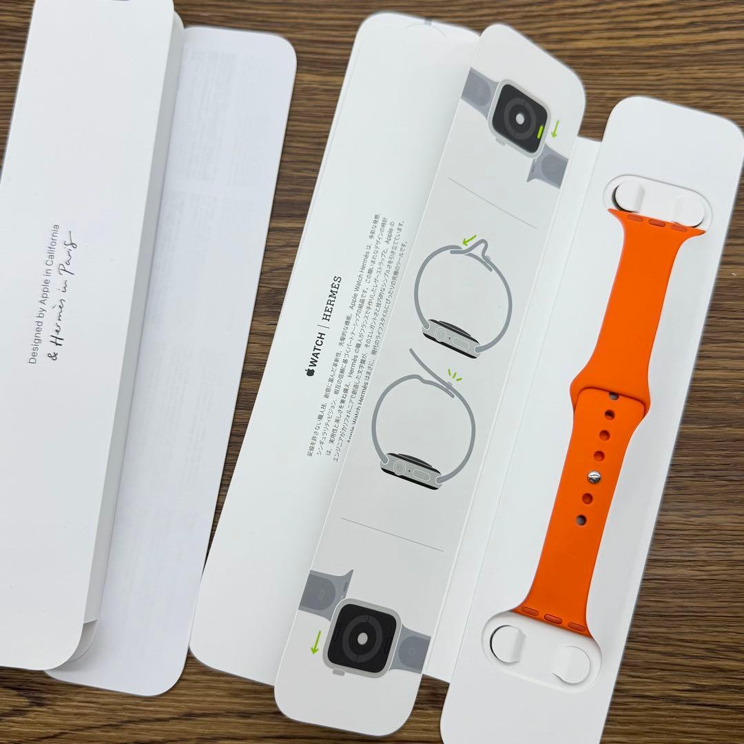 2788 ほぼ未使用　Apple Watch エルメス　オレンジラバー　スポーツ