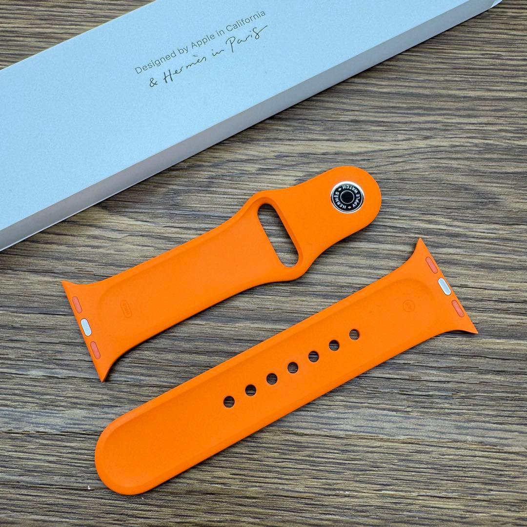 2788 ほぼ未使用　Apple Watch エルメス　オレンジラバー　スポーツ