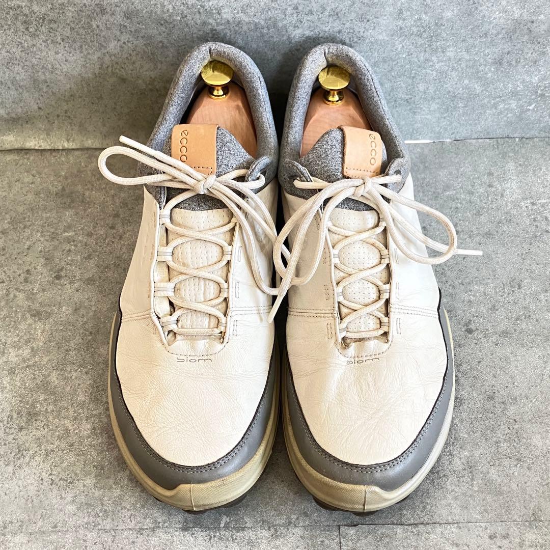 【美品】eccoゴアテックス　BIOM HYBRID ゴルフシューズ 【27】