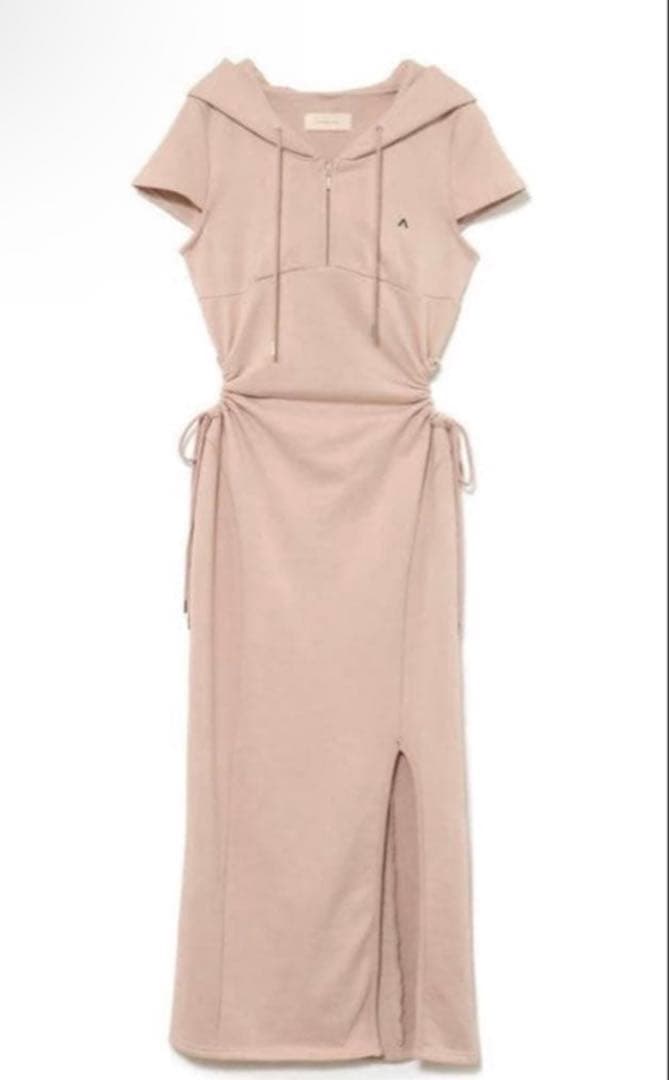 andmary Emily slit dress 　pink