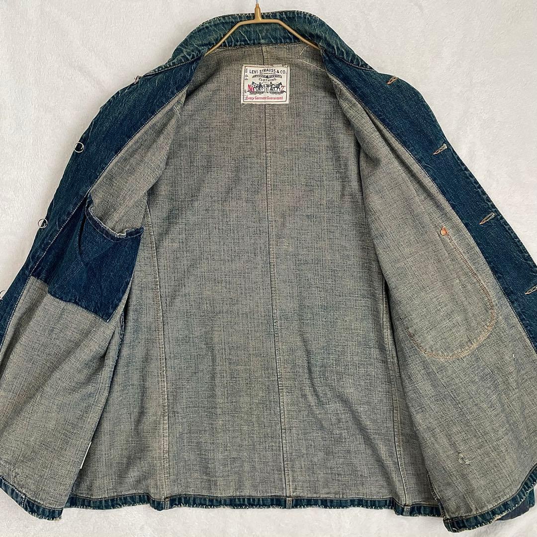 美品 Levi’s 214 サックコート ダメージリペア加工 イタリア製 44