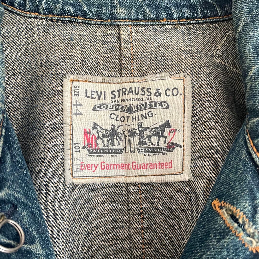 美品 Levi’s 214 サックコート ダメージリペア加工 イタリア製 44