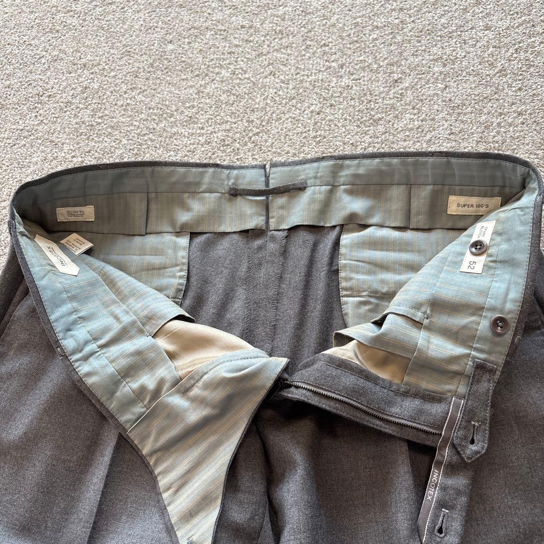 INCOTEX スラックス SLIMfit パターン30 グレー無地