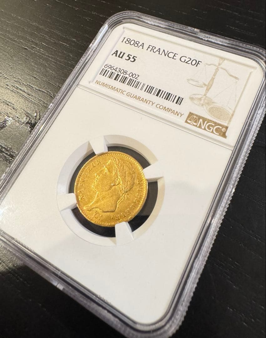 1808A NGC AU55 フランス ナポレオン1世20フラン金貨 PCGS