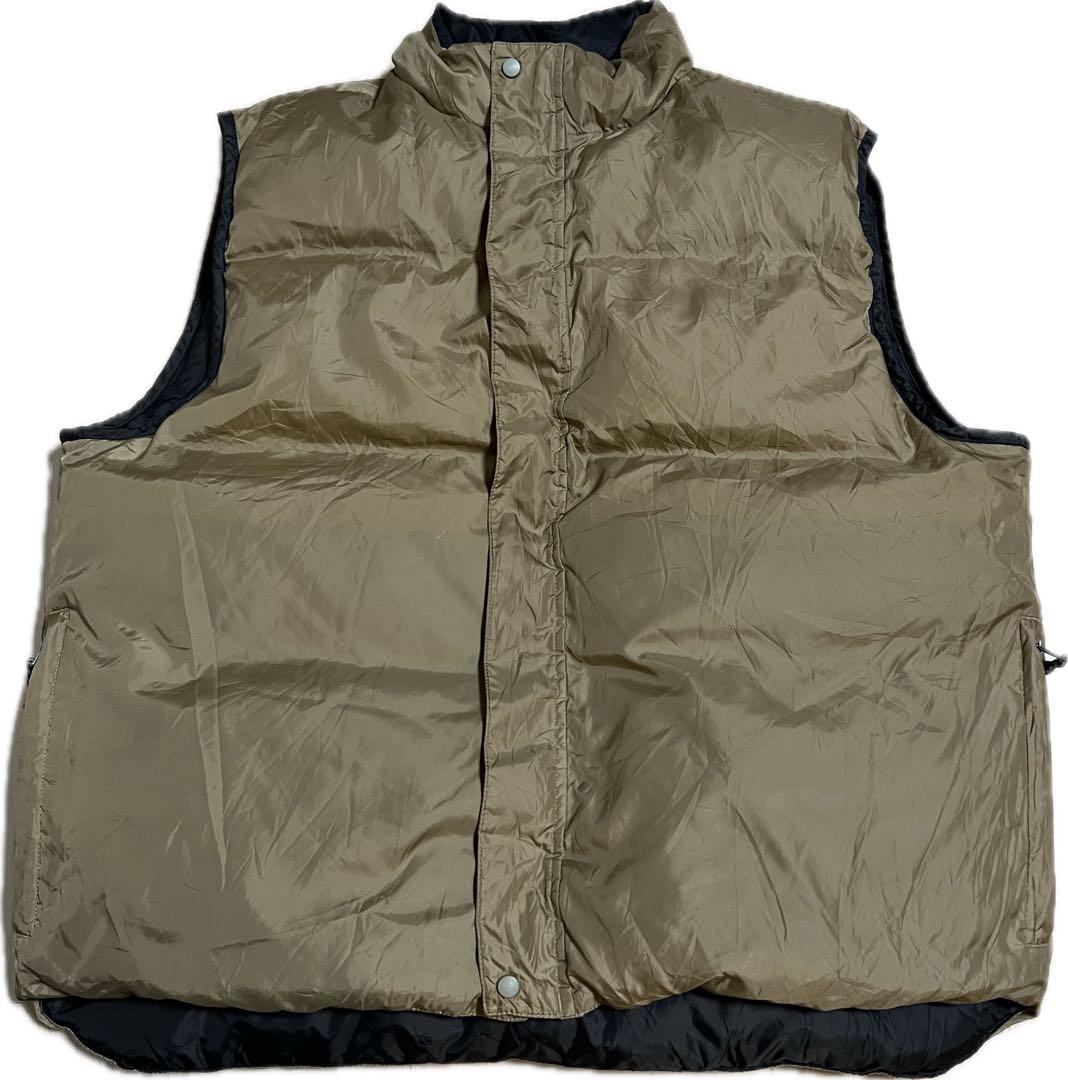 90s LL Bean ダウンベスト XL リバーシブル ブラウンXベージュ