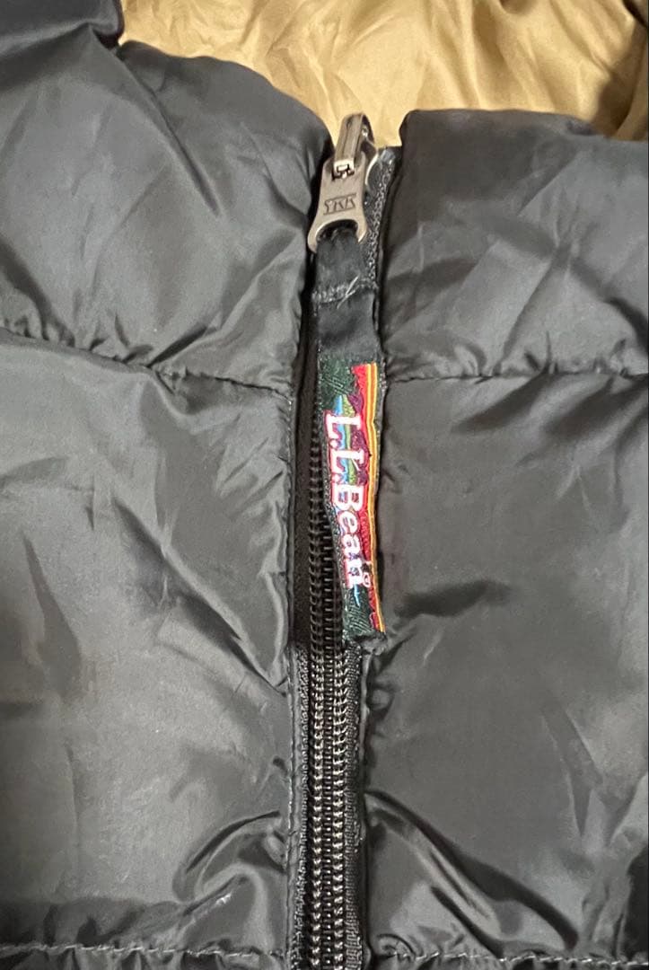 90s LL Bean ダウンベスト XL リバーシブル ブラウンXベージュ