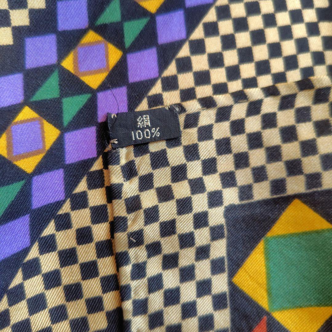 Yves Saint Laurent 幾何学模様 スカーフ　美品♡