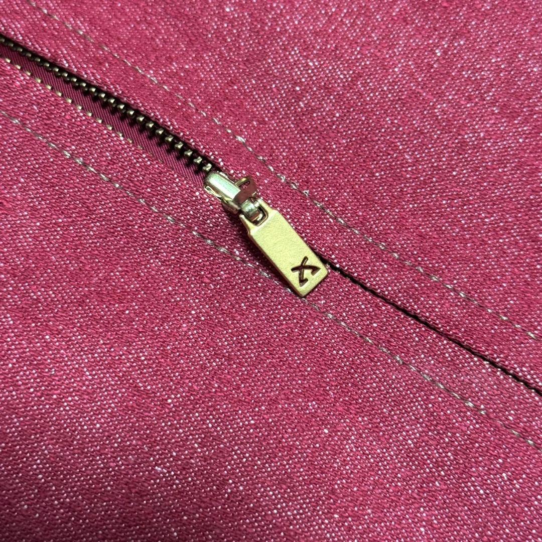 美品 レオナール トリム シルク100% ブルゾン ゴールド金具 フルジップ