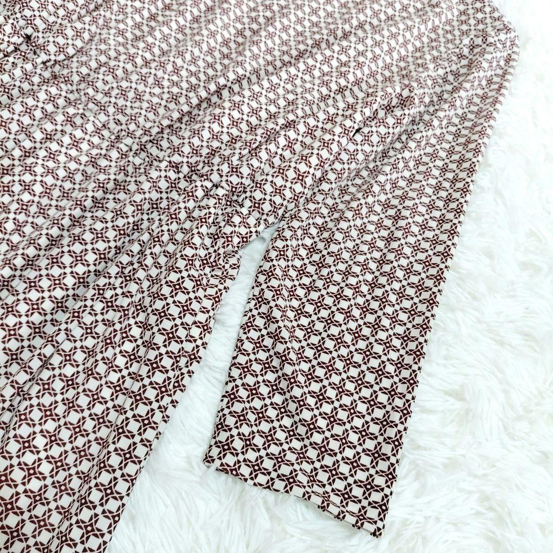 未使用級✨マッキントッシュロンドン　幾何学 ワンピース　レッド系　ジャージ 38