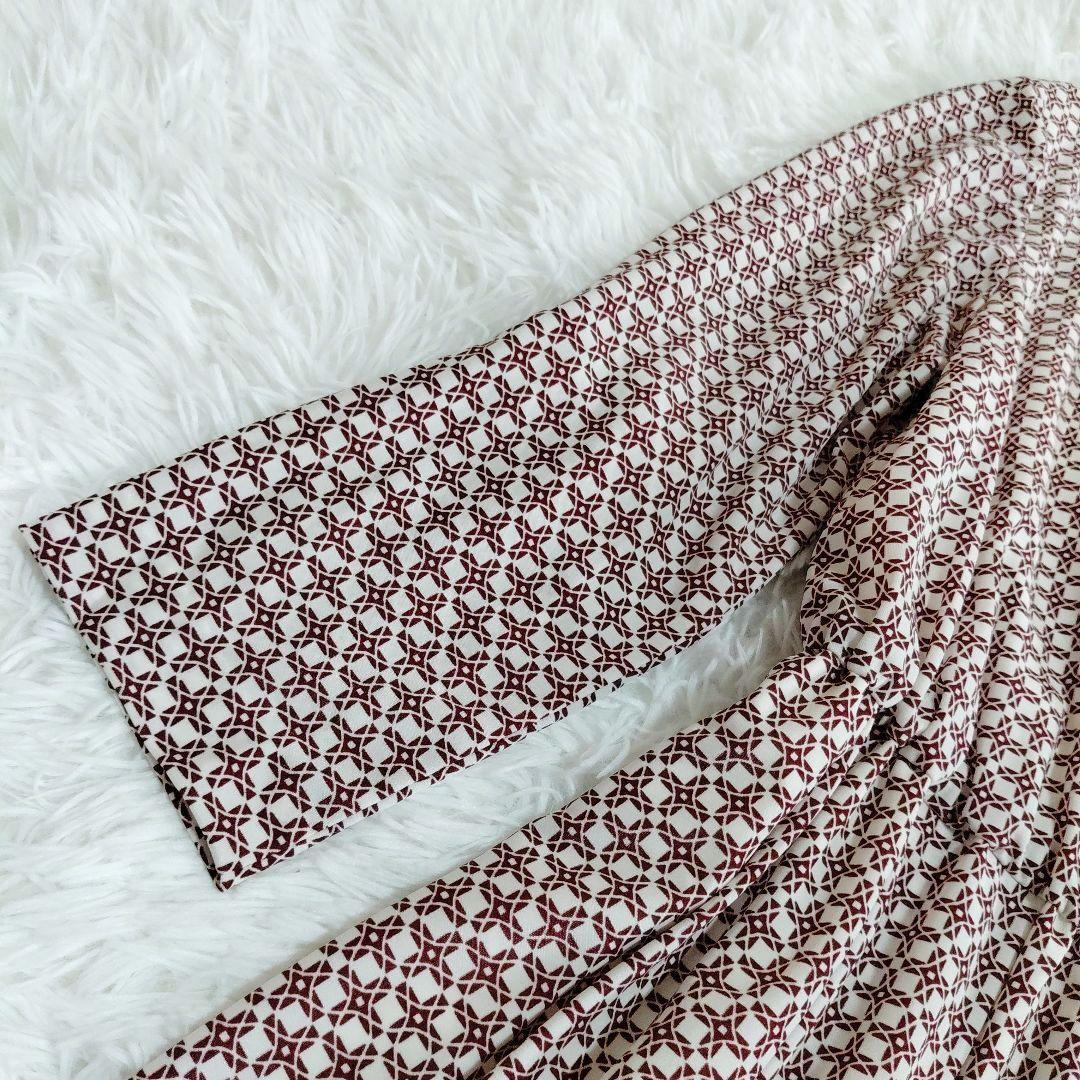未使用級✨マッキントッシュロンドン　幾何学 ワンピース　レッド系　ジャージ 38