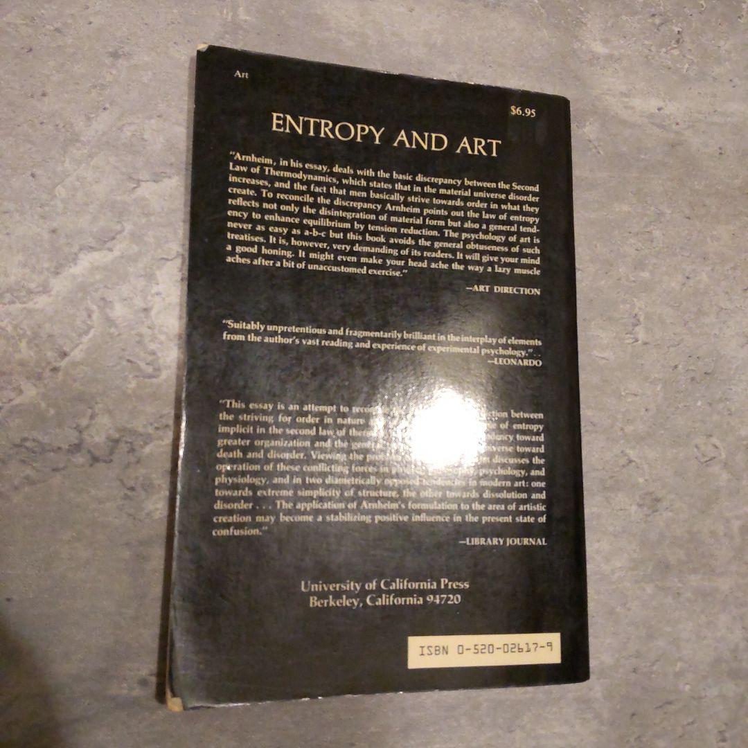 Entropy and Art: Rudolf Arnheim 洋書