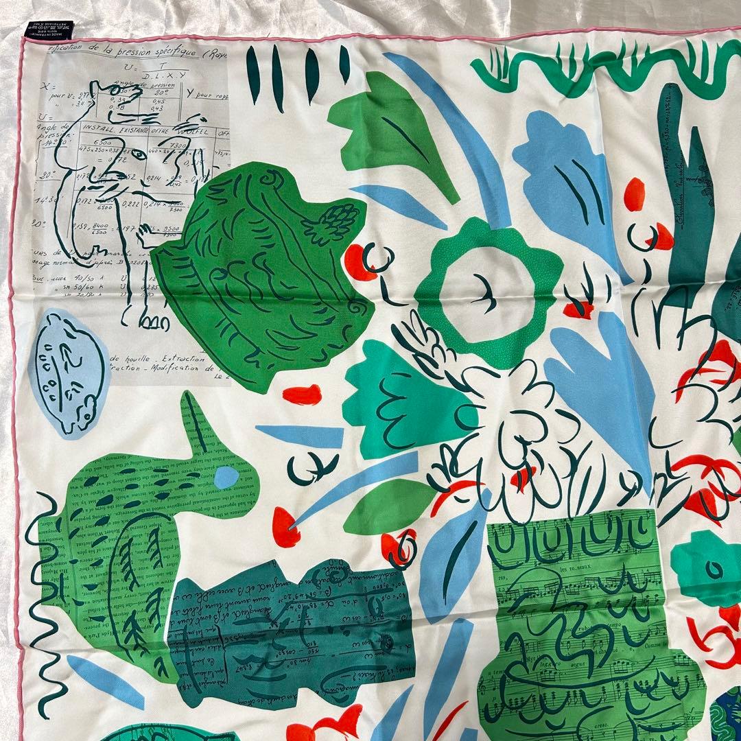HERMES カレ90 おしゃべりな鳥たちの家 シルクスカーフ 大判