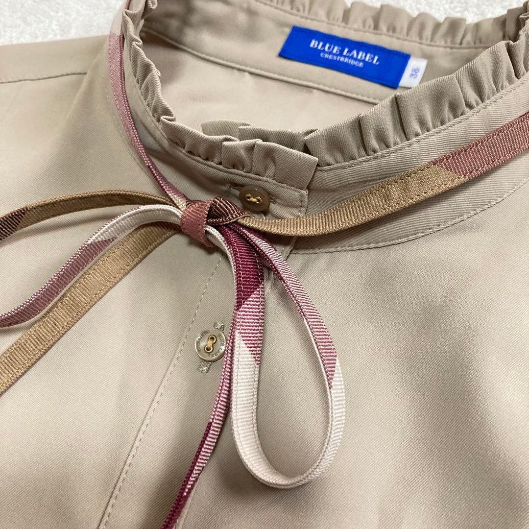 BLUE LABEL CRESTBRIDGE ひざ丈　シャツワンピース M