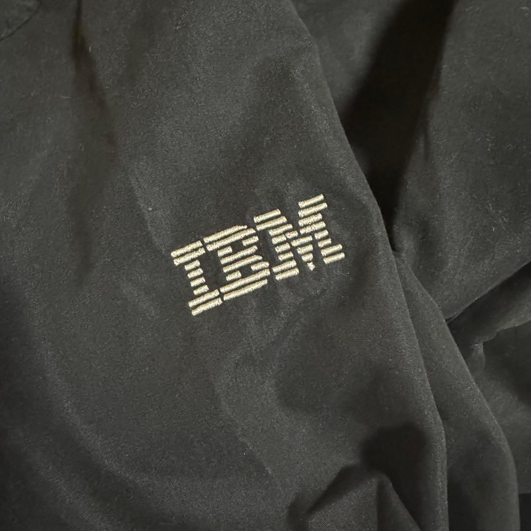 IBM ナイロンプルオーバー ピステ 企業物 黒 S