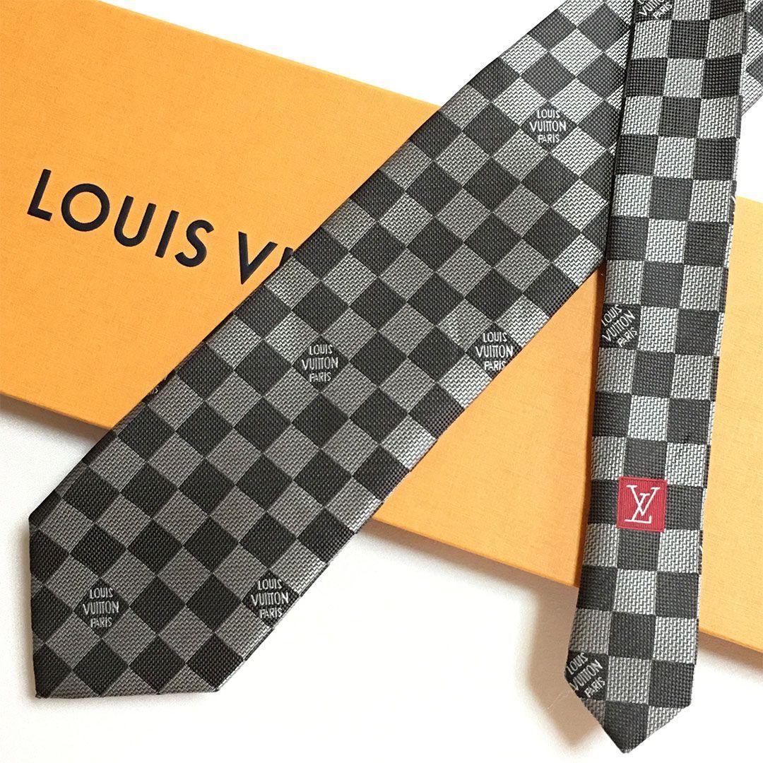 未使用級 ルイヴィトン Louis Vuitton ネクタイ ダミエ