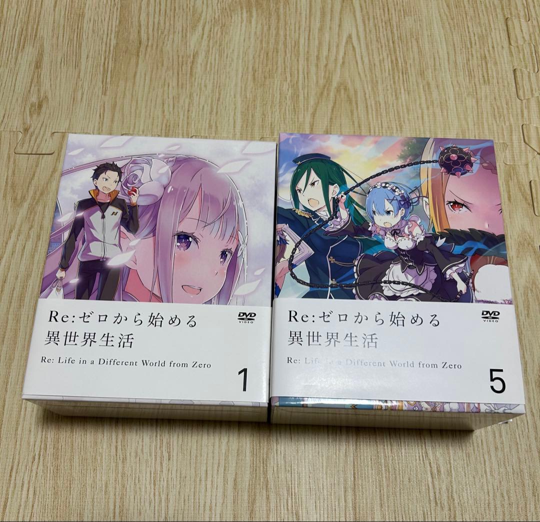 Re:ゼロから始める異世界生活DVD1〜9巻/ガイドブック上下巻/特典ラノベ4冊