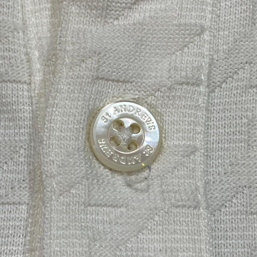 St ANDREWS セントアンドリュース 長袖 ポロシャツ M ホワイト